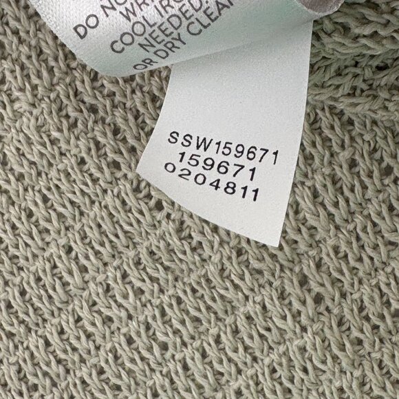 J Jill Open Knit Sweater Size L Truffle Tan V Neck Linen Blend Lagenlook NWT - Picture 8 of 13